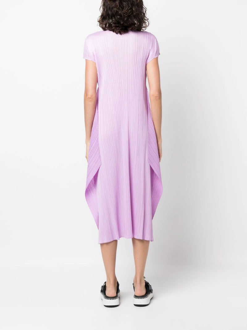 Issey Miyake Pleats Please - pleated dress in pink - 4