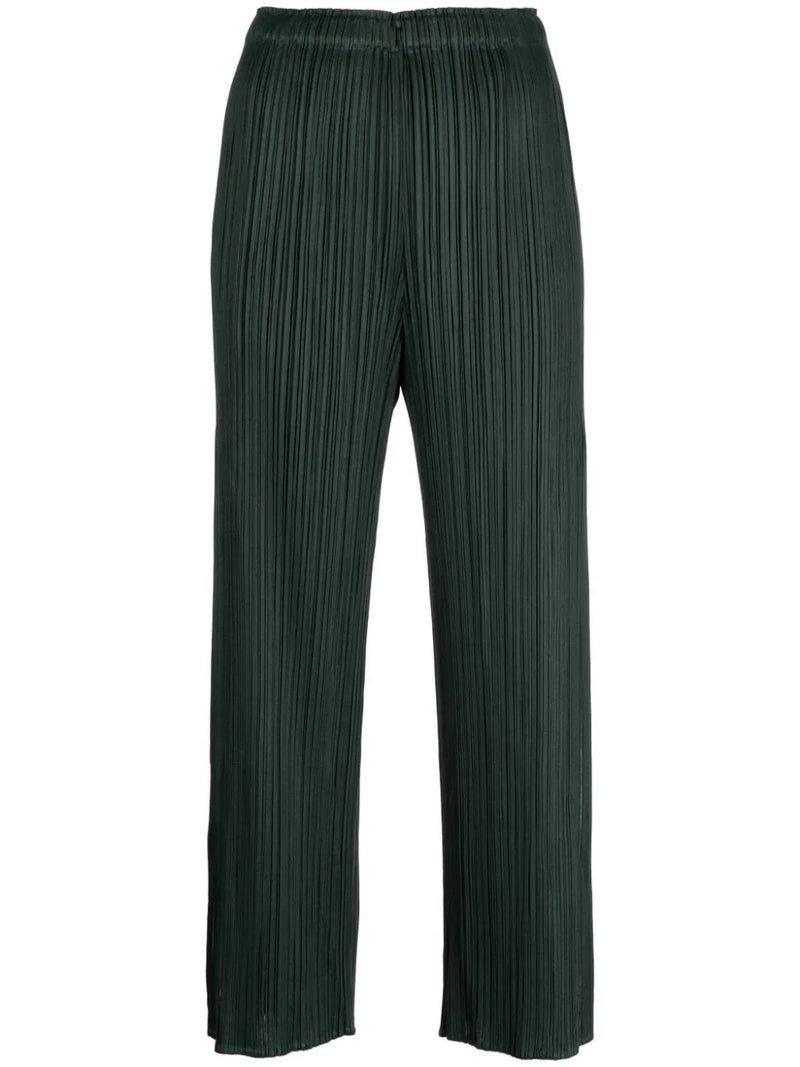 AW23 Pleated Wide Pants - Dark Green