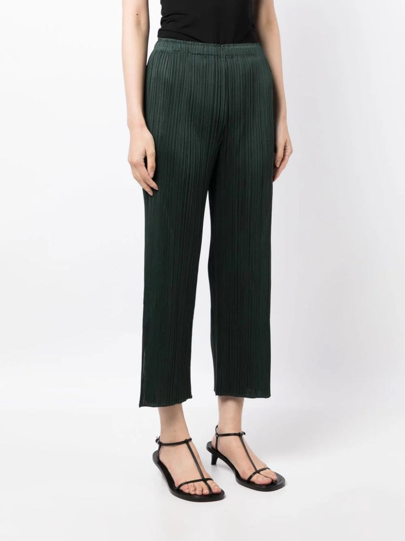 AW23 Pleated Wide Pants - Dark Green