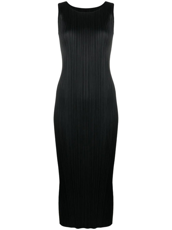 Issey Miyake Pleats Please - sleeveless dress in black - 1