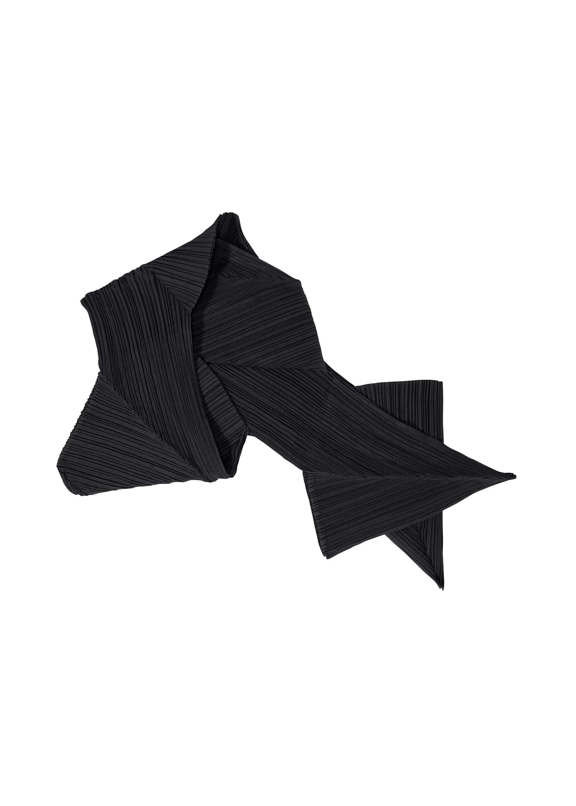 Issey Miyake Pleats Please | April SS26 Zigzag Scarf Stole in Black