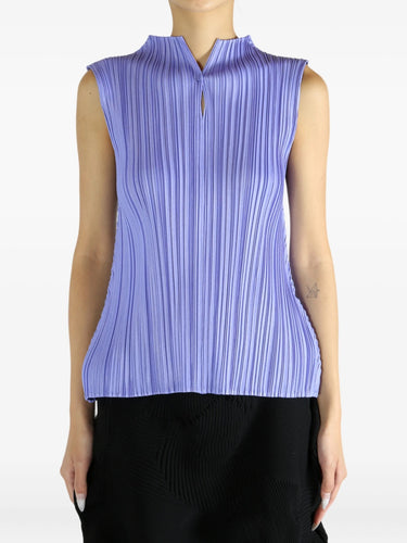 August AW25 Mellow Pleats Shirt - Saxe Blue-[-Issey Miyake Pleats Please-2