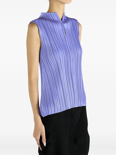 August AW25 Mellow Pleats Shirt - Saxe Blue-[-Issey Miyake Pleats Please-3