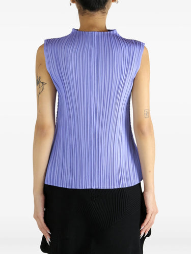 August AW25 Mellow Pleats Shirt - Saxe Blue-[-Issey Miyake Pleats Please-4