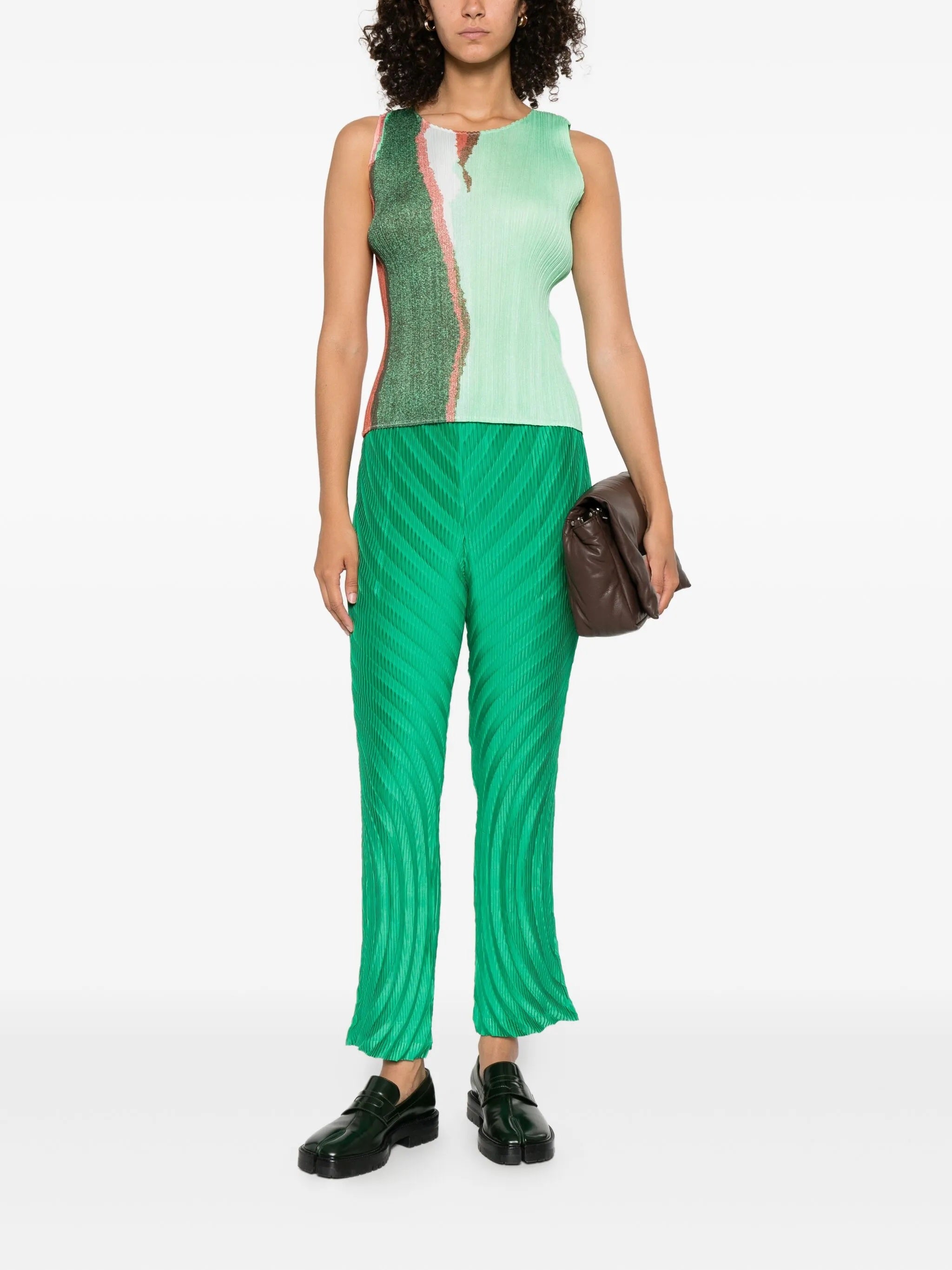 Grainy Shirt - Mint Green-[-Issey Miyake Pleats Please-2