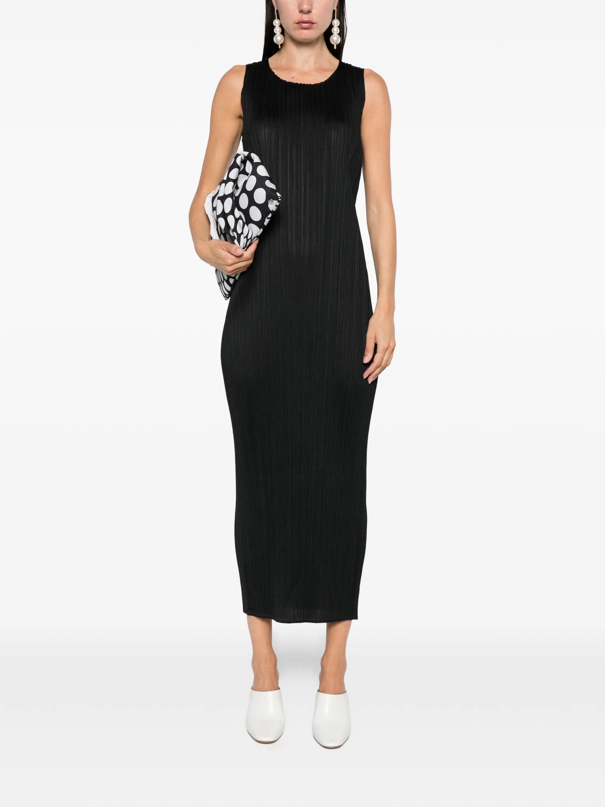 SS25 Sleeveless Dress - Black-[-Issey Miyake Pleats Please-2
