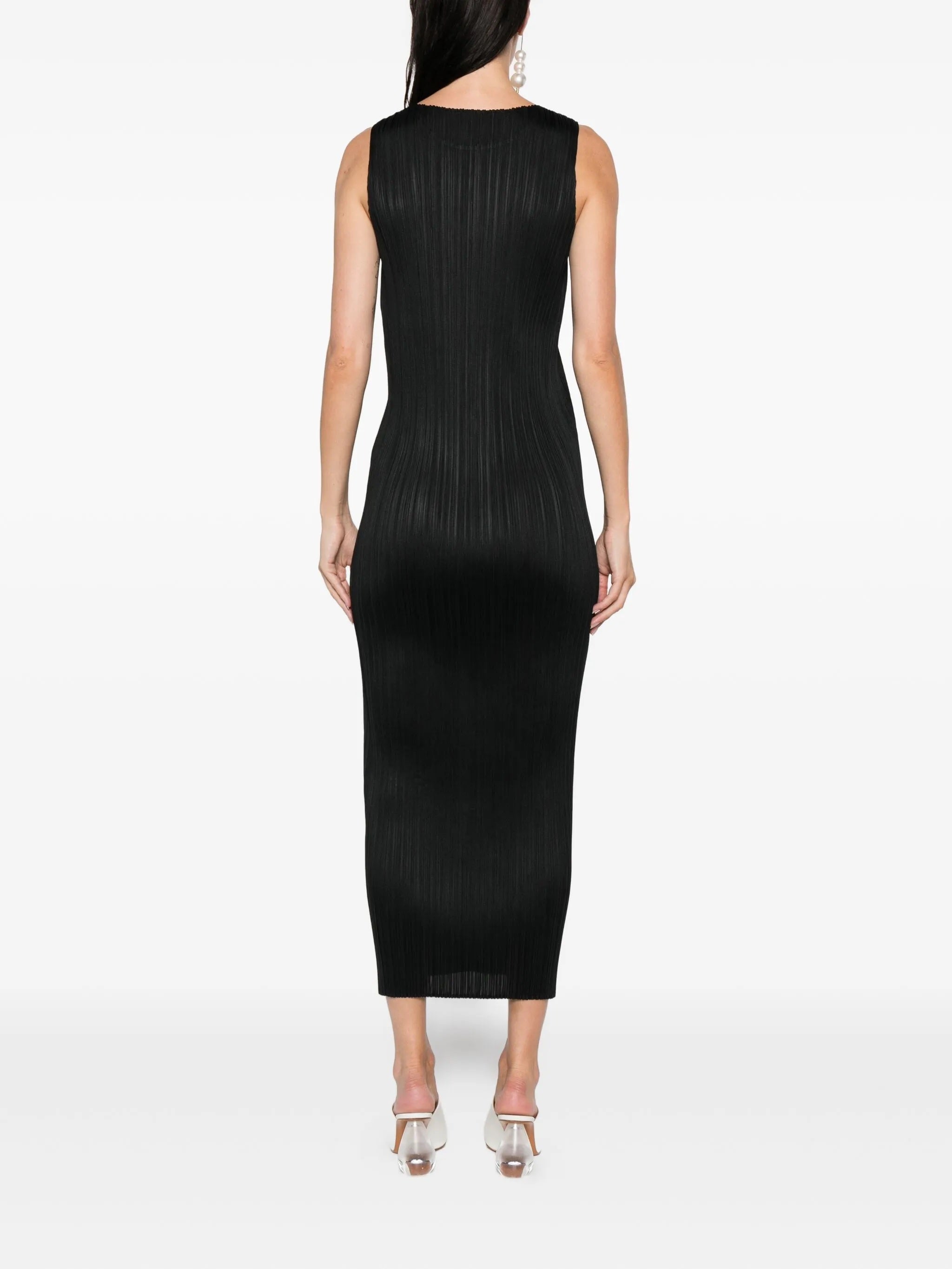 SS25 Sleeveless Dress - Black-[-Issey Miyake Pleats Please-4