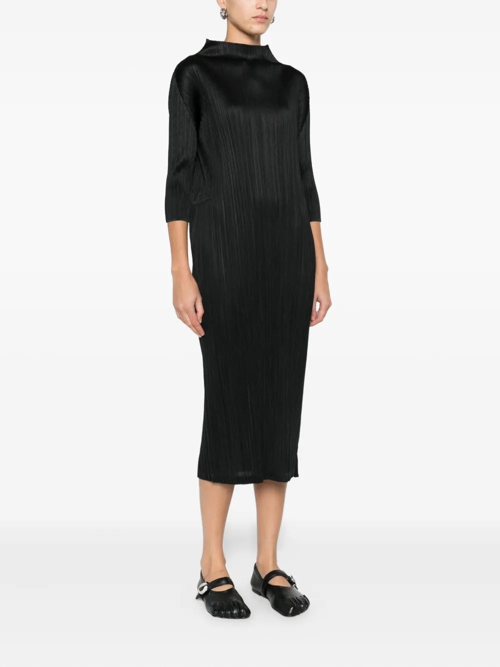 September AW25 Dress - Black-[-Issey Miyake Pleats Please-3