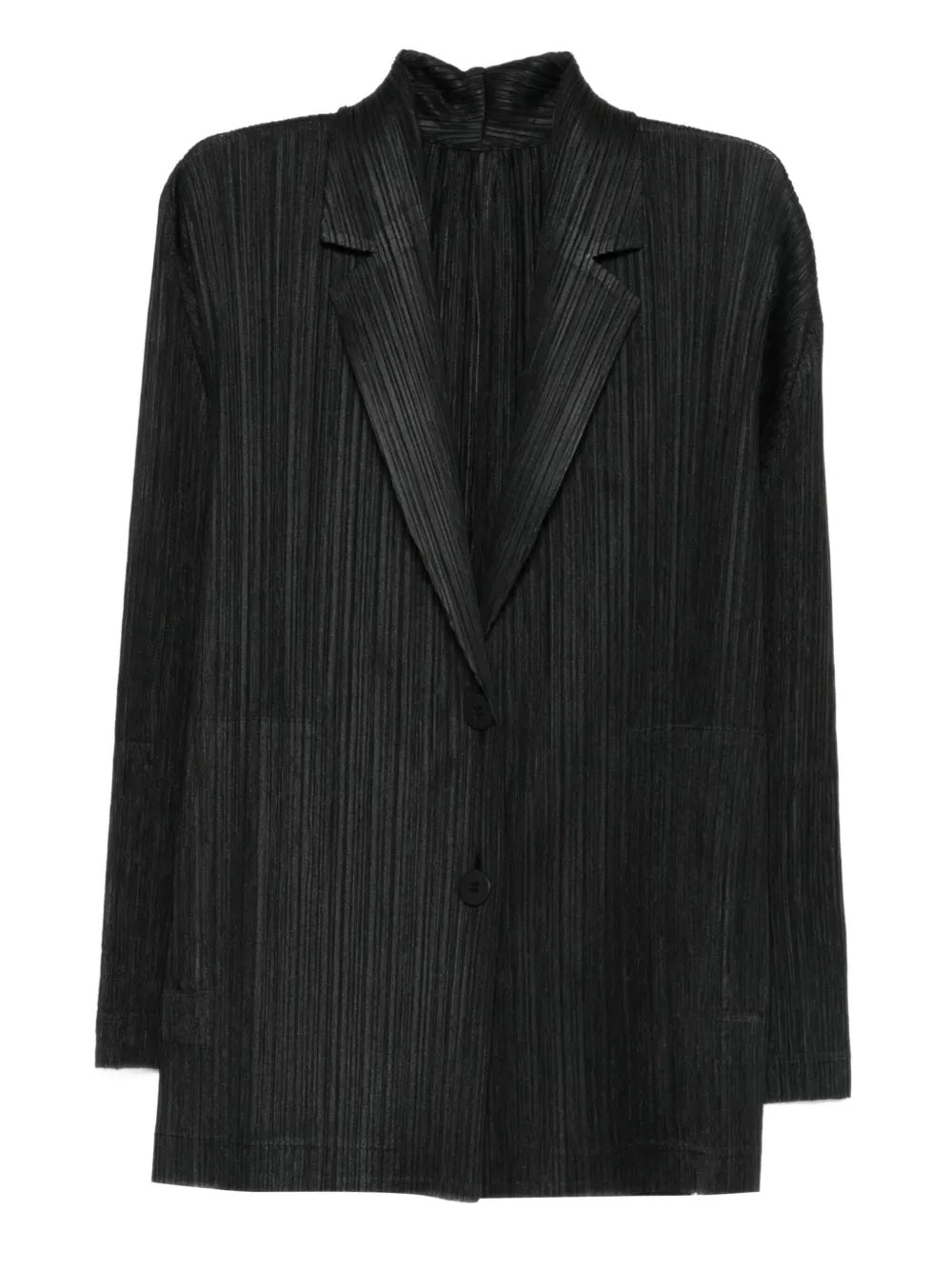 September AW25 Pleats Jacket - Black-[-Issey Miyake Pleats Please-1