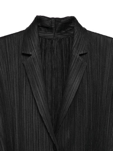 September AW25 Pleats Jacket - Black-[-Issey Miyake Pleats Please-3