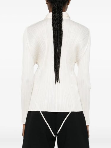 September AW25 Pleats Shirt - Off-White-[-Issey Miyake Pleats Please-4