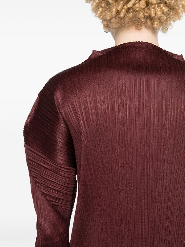 Pleats Please Issey Miyake - MC Febuary Dress in Chocolate