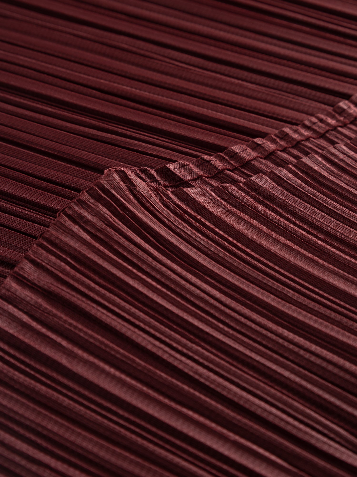 Route Dress in Burgundy from Issey Miyake Pleats Please