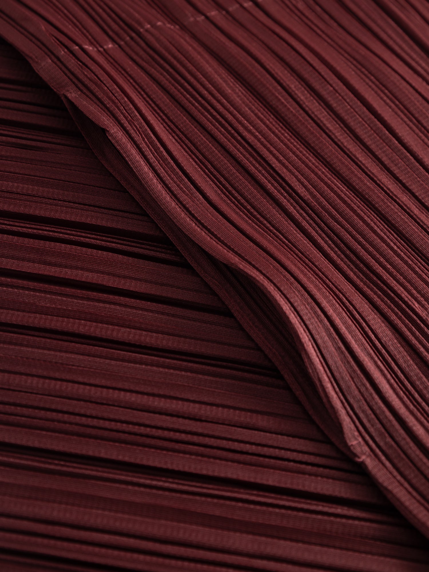 Route Dress in Burgundy from Issey Miyake Pleats Please
