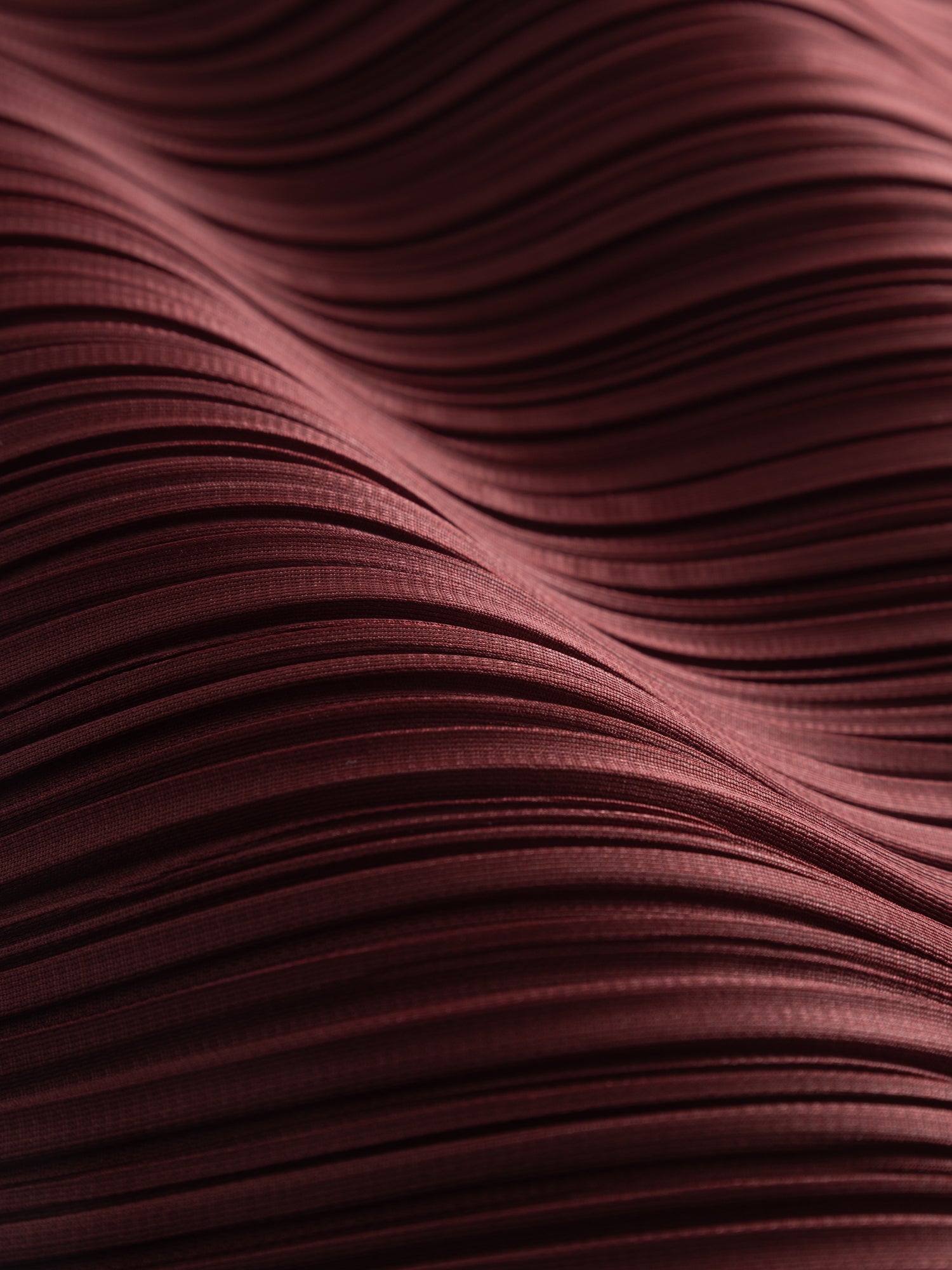 Route Dress in Burgundy from Issey Miyake Pleats Please