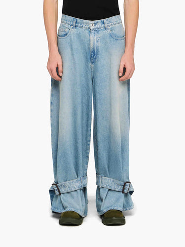 Buckled Cuff Jeans in Light Blue from J.W. Anderson