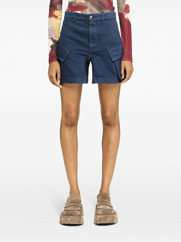 High Waist Cargo Shorts in Light Indigo from J.W. Anderson