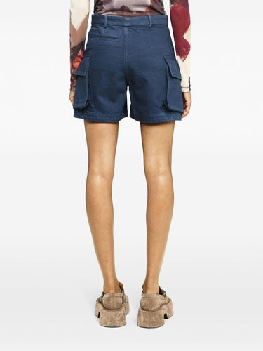 High Waist Cargo Shorts in Light Indigo from J.W. Anderson