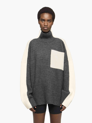 Two tone patch pocket jumper from JW Anderson