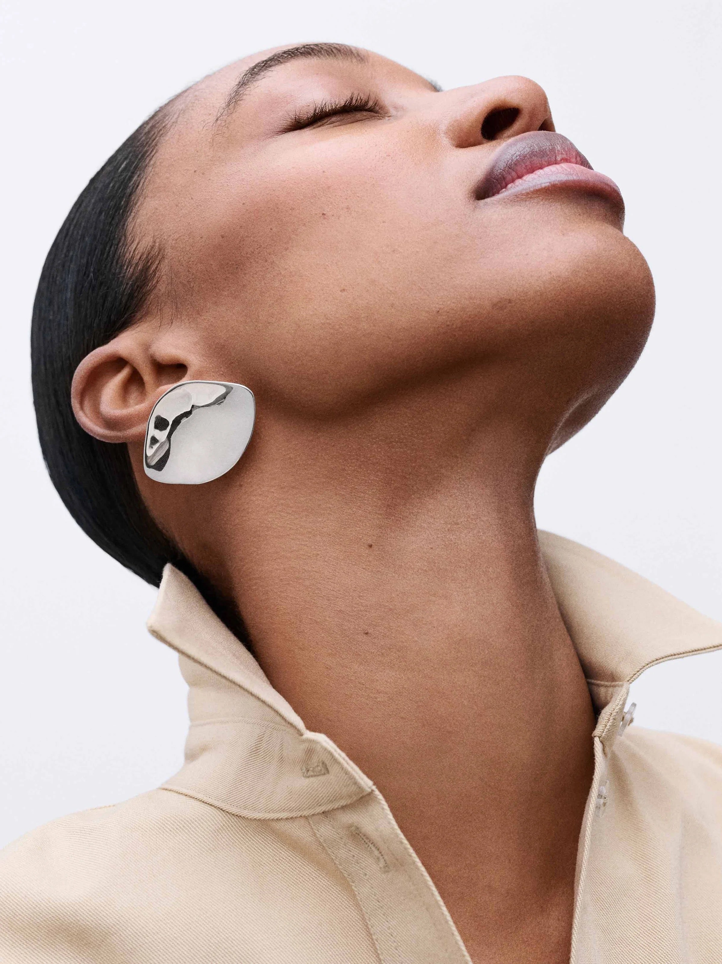 Lumen Large Pair Earrings in Sterling Silver from Kinraden