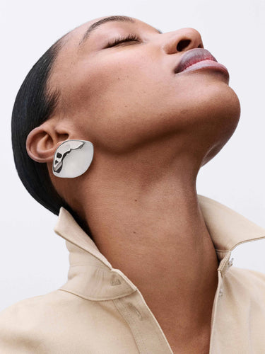 Lumen Large Pair Earrings in Sterling Silver from Kinraden