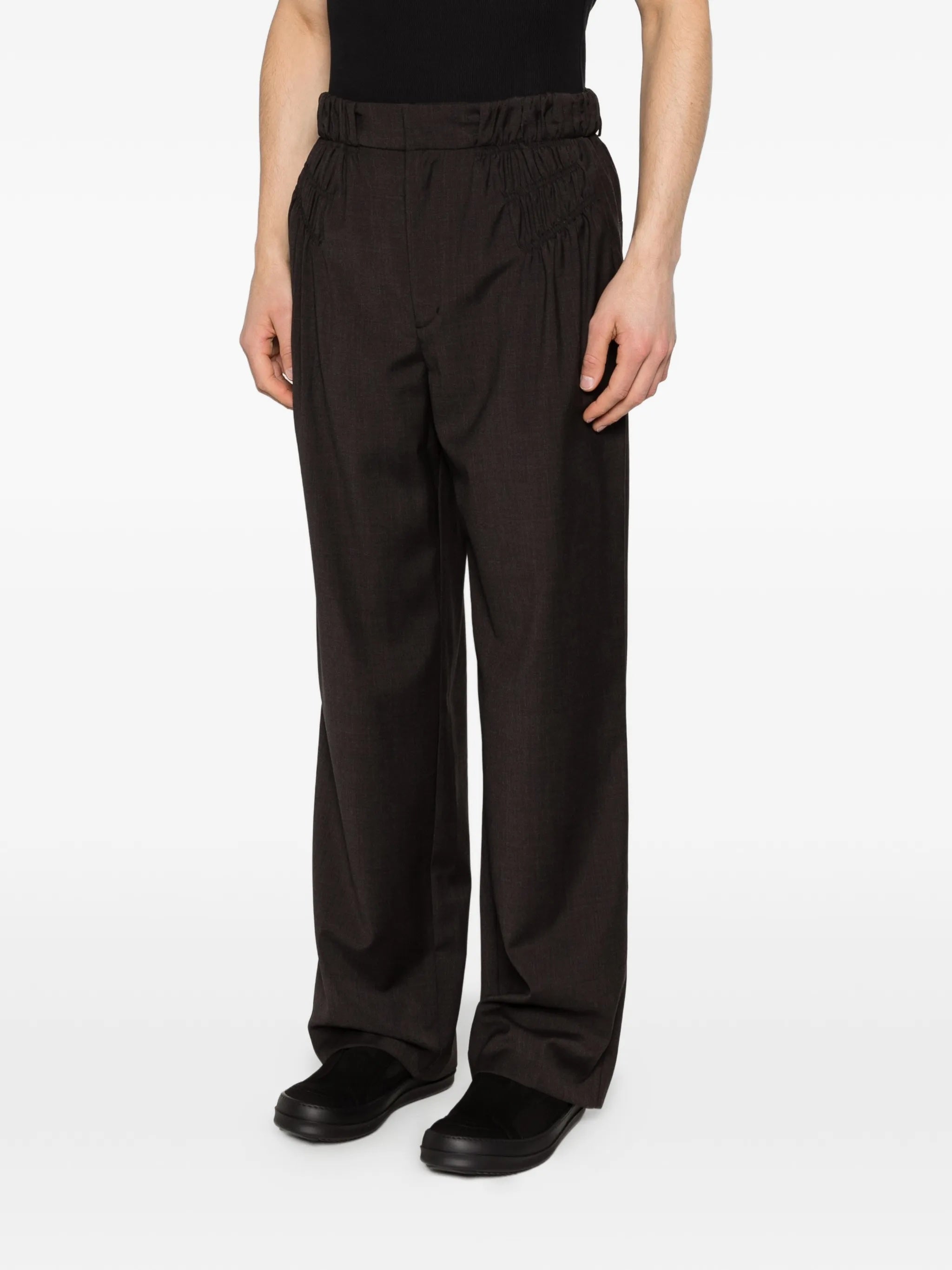 Minna Gathered Trouser - Umber Brown