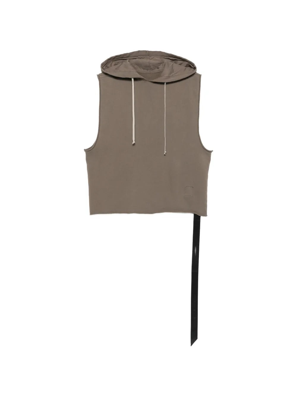 Rick Owens DRKSHDW Knit Sweat Top Hooded Tunic in Dust front view
