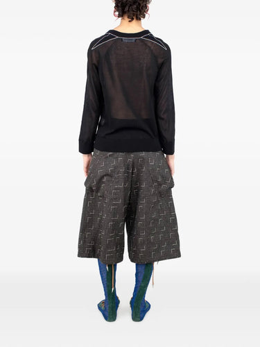 Kiko Kostadinov Kreiner knit cardigan black back view