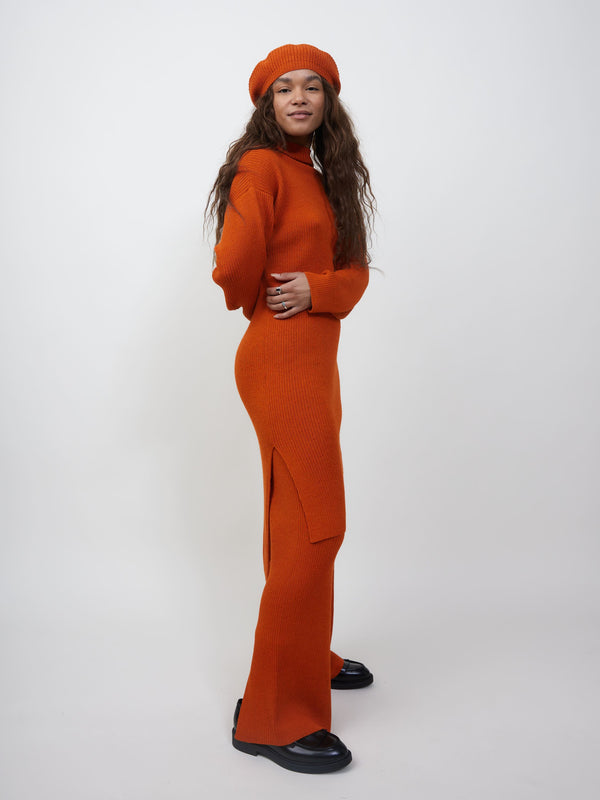 La Femme Rousse |Carla Pants in Orange Flame