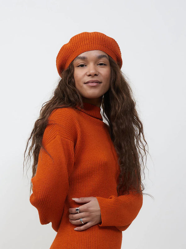 La Femme Rousse | Petra Baret Hat in Orange Flame