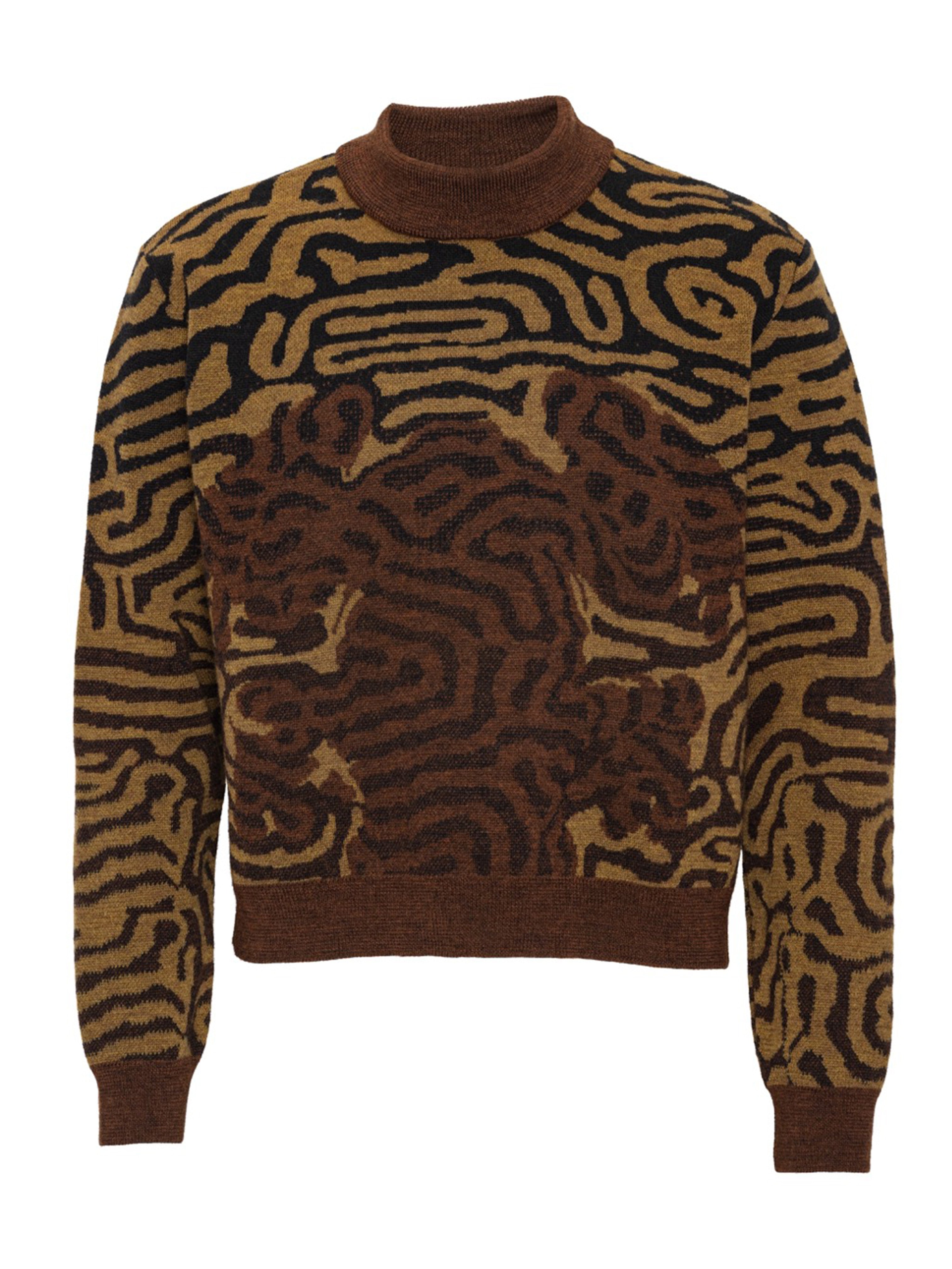 Henrik Vibskov │ Labyrinth Sweater in Brown Frog