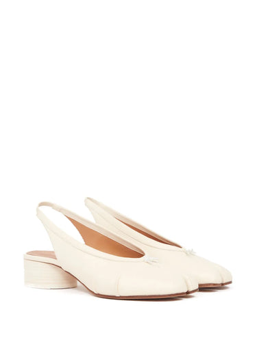 30mm Ballerina Slingback in White from Maison Margiela