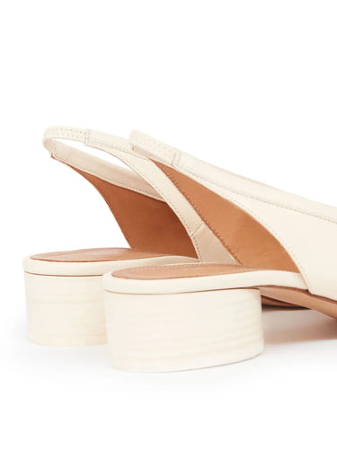 30mm Ballerina Slingback in White from Maison Margiela