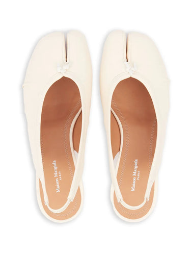 30mm Ballerina Slingback in White from Maison Margiela