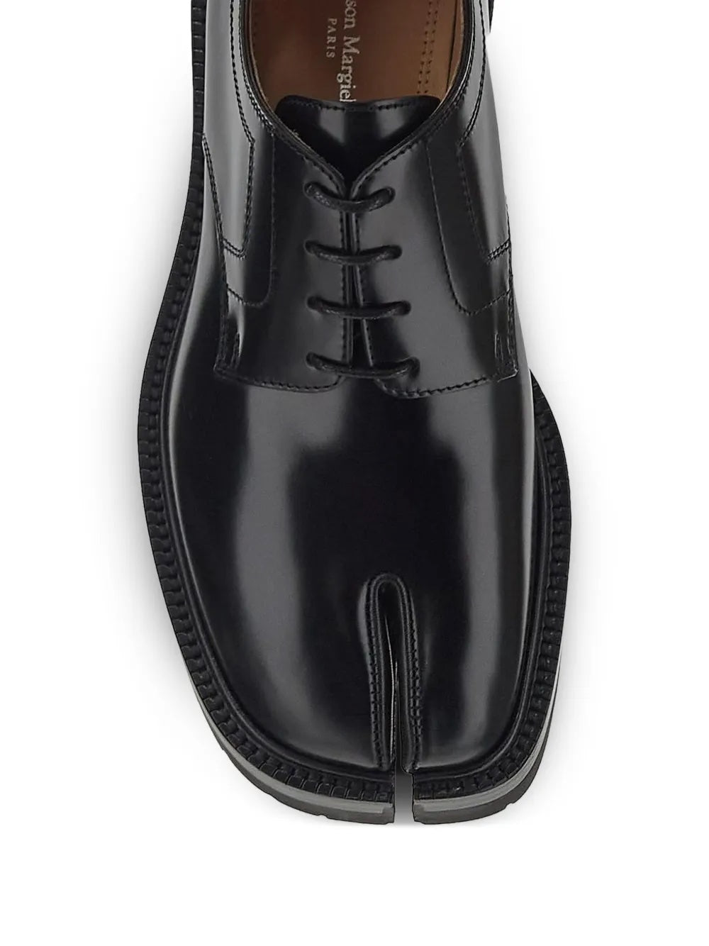 AW25 Womens Tabi County Lace Up - Patent Black-[-Maison Margiela-4