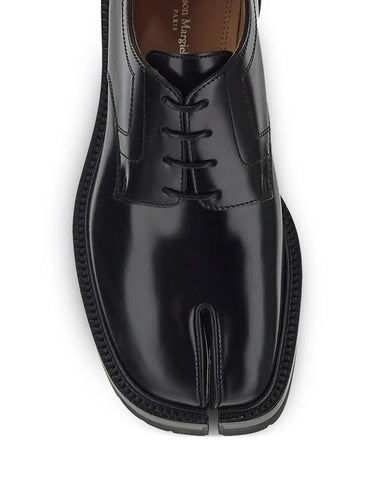 AW25 Womens Tabi County Lace Up - Patent Black-[-Maison Margiela-4