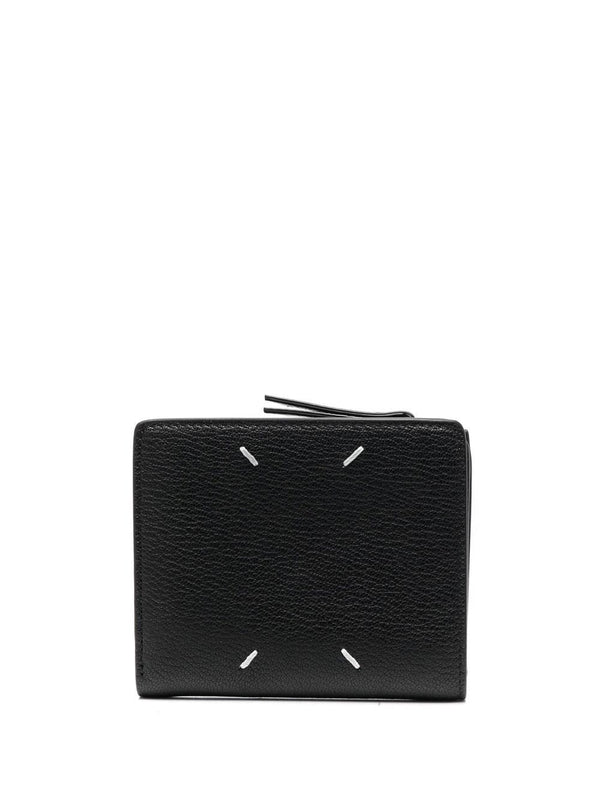 Maison Margiela - flip flap medium wallet in black - 1