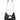 Front view of Glam Slam Hobo Micro in Black by Maison Margiela on a white background, featuring a padded design, number logo plaque, and chain shoulder strap.