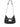 Front view of Glam Slam Hobo Micro in Black by Maison Margiela on a white background, featuring a padded design, number logo plaque, and chain shoulder strap.