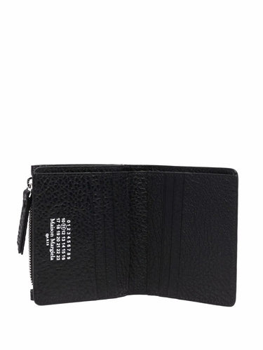 Leather Flap Wallet - Black-[-Maison Margiela-2