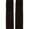Pair of dark brown tabi socks on a white background