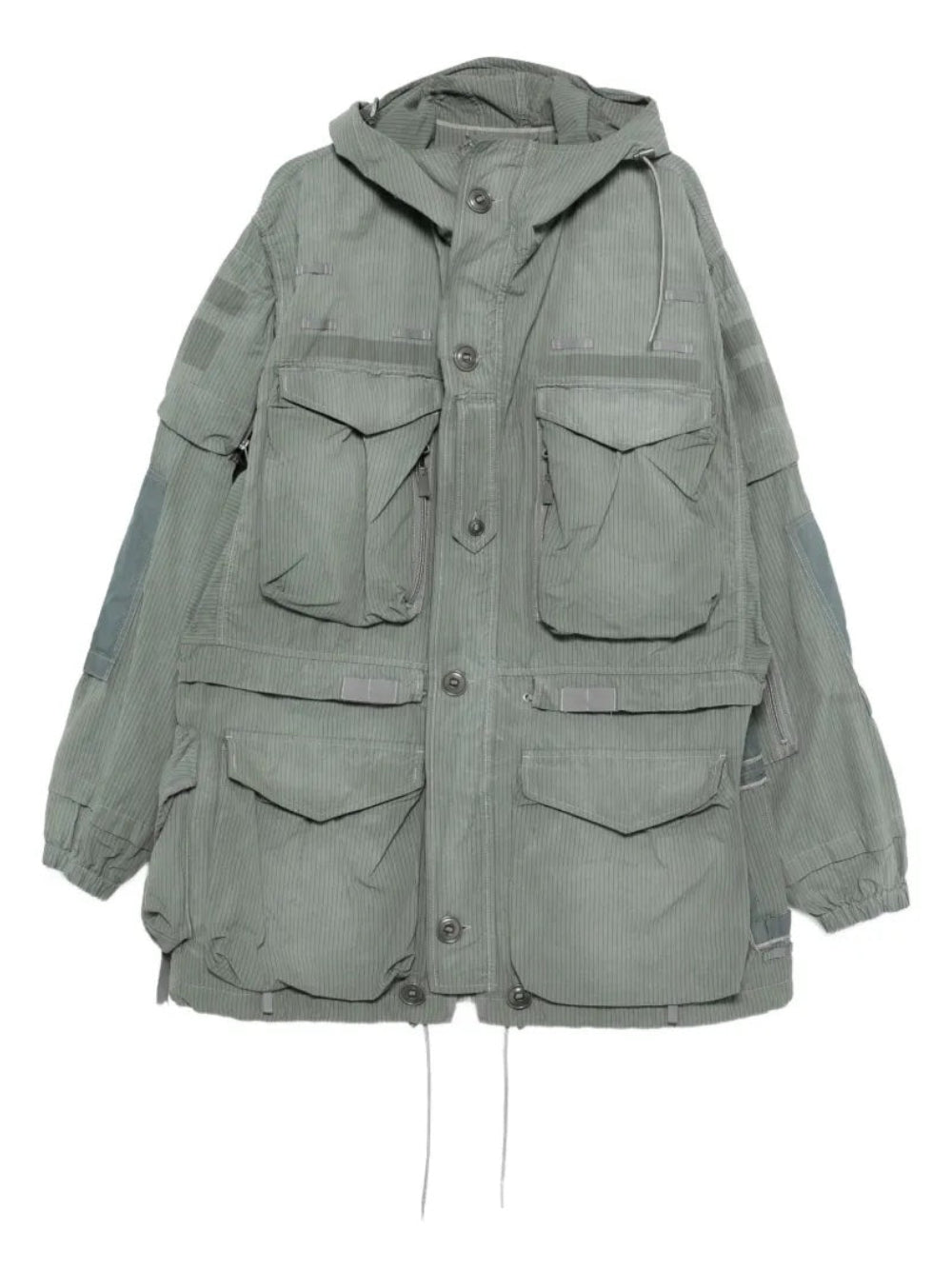 Front view of the Men's Sports Jacket in sage from Maison Margiela on a white background
