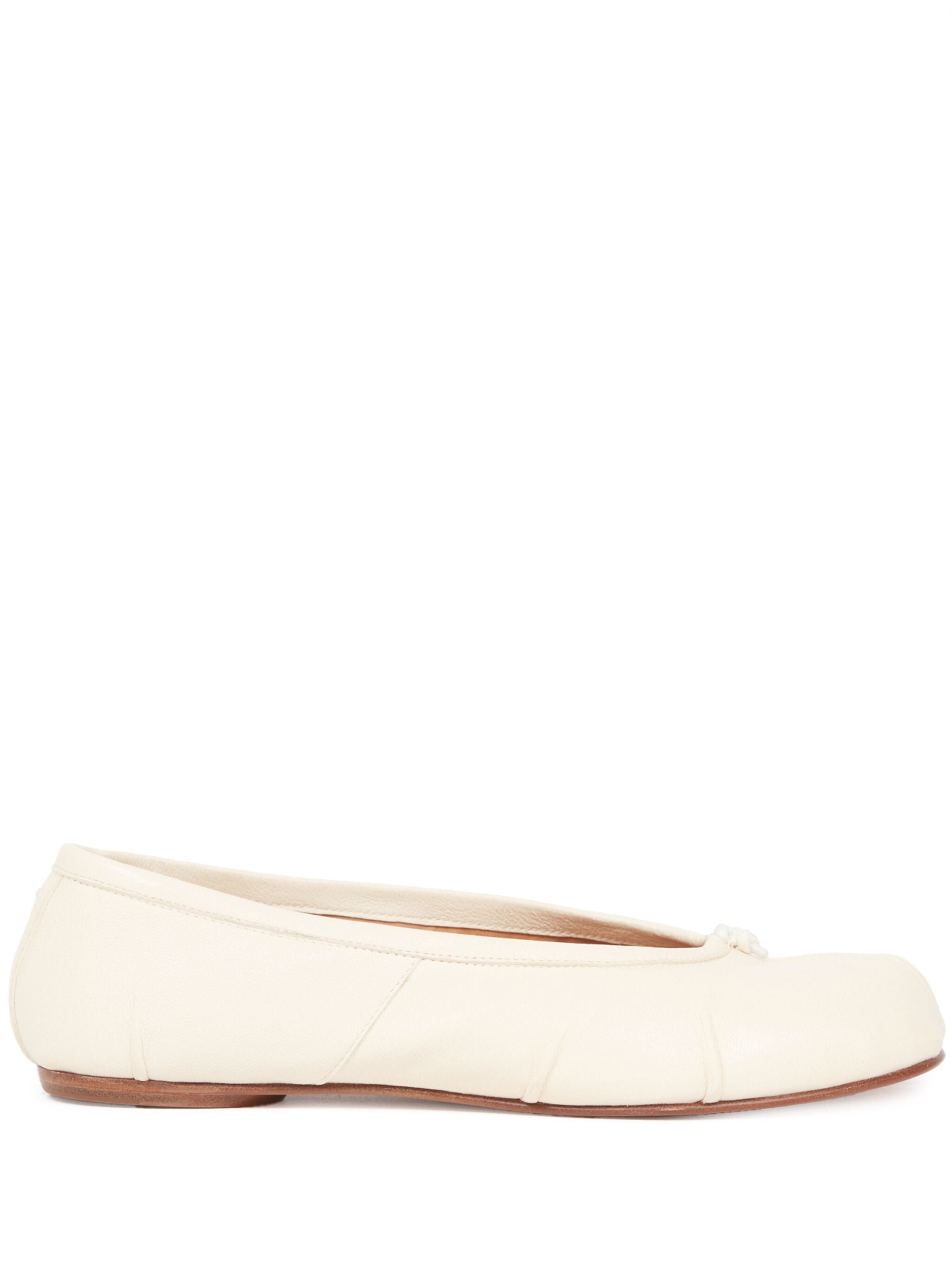 Pleated Ballerina Tabi in White from Maison Margiela