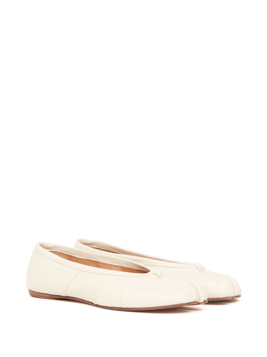 Pleated Ballerina Tabi in White from Maison Margiela
