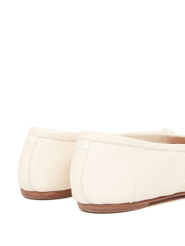 Pleated Ballerina Tabi in White from Maison Margiela