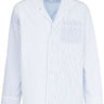 Maison Margiela - striped long sleeve shirt in light blue - 1