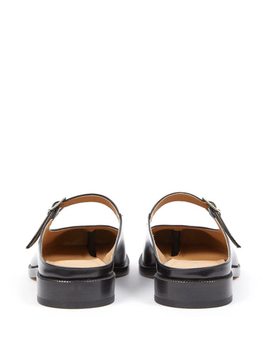 Maison Margiela - Tabi sandals in patent black - 3