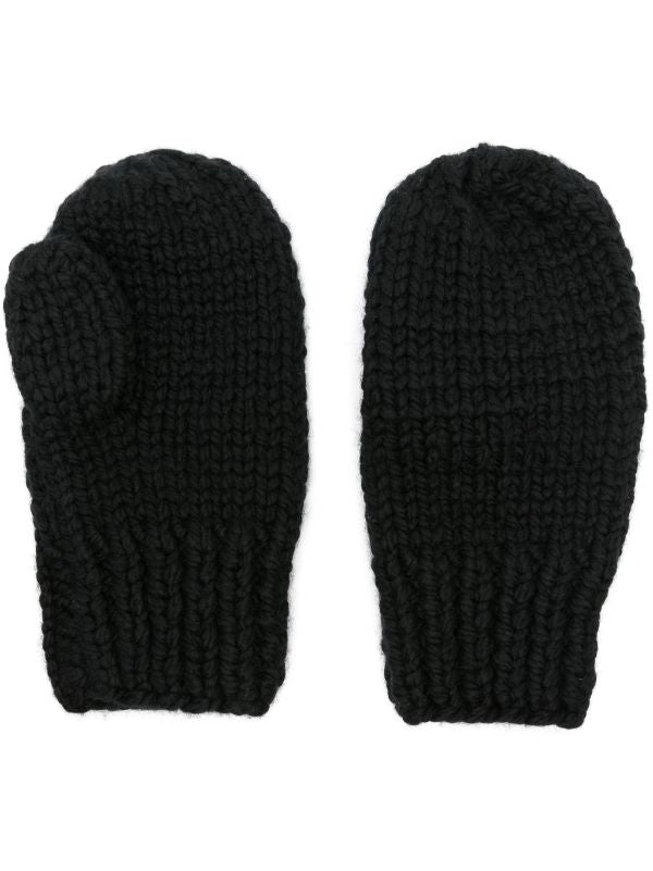 Maison Margiela - Knitted Mittens in Black