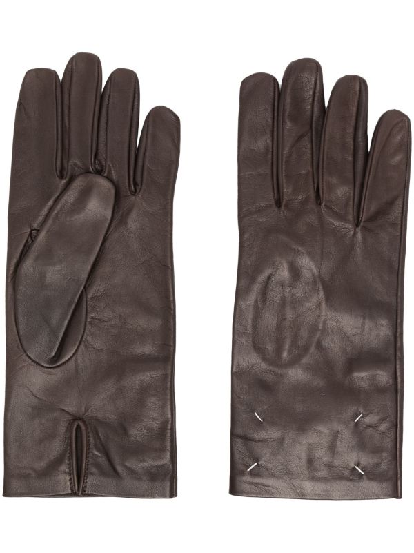 Ovine Leather Gloves - Chocolate
