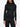 Pleats Please Issey Miyake Mock Neck Long Sleeve Shirt Black - close-up showing mock neck and pleated texture 